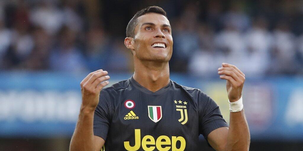 War nicht immer mit sich zufrieden bei seinem Ligadebüt für Juventus Turin: Cristiano Ronaldo