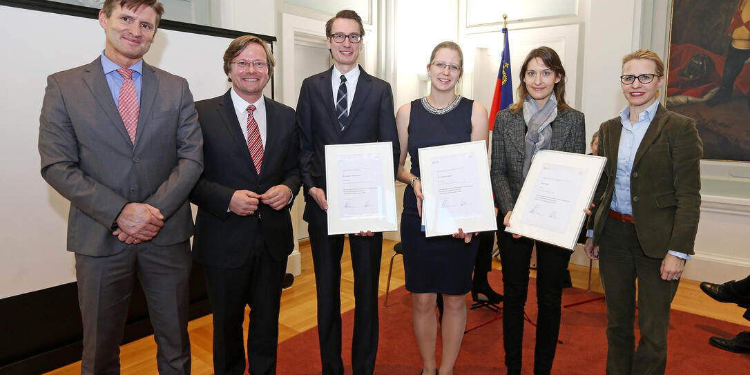 Vaduz Verleihung des Liechtenstein-Preises fuer Nachwuchsforschende an der Universitaet Liechtenstein 2016