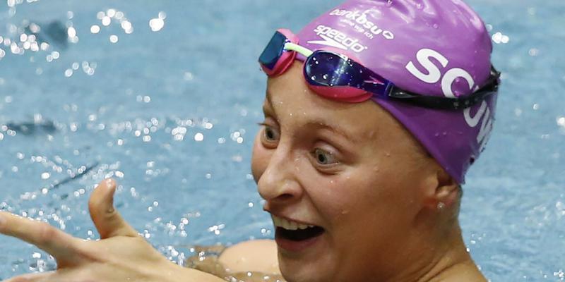 Maria Ugolkova freut sich über ihre zwei Rekorde