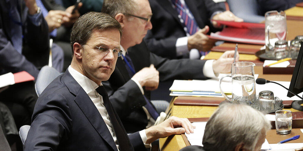 Der niederländische Premier Mark Rutte an einer Sitzung des Uno-Sicherheitsrats. (Archivbild)