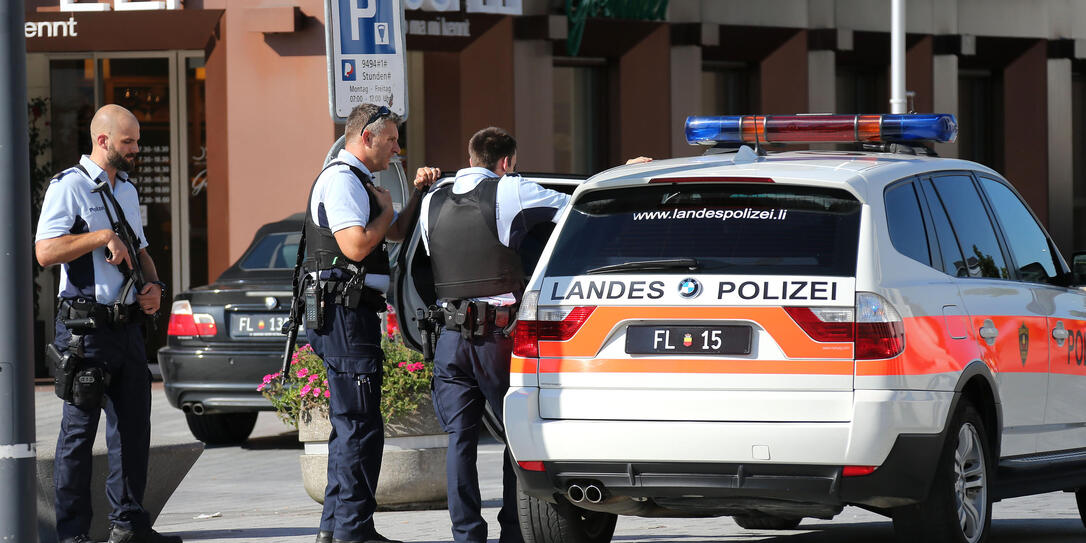 Schaan Polizeieinsatz Lindaplatz