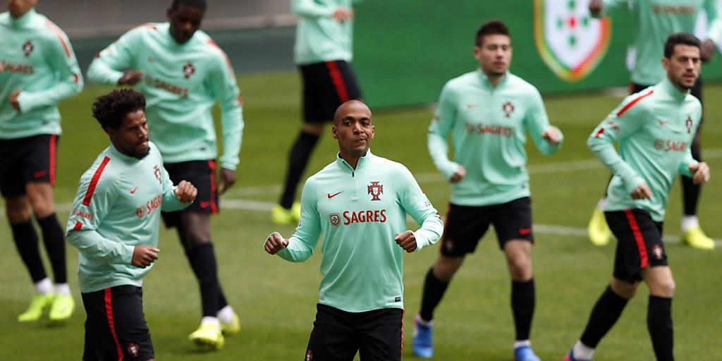 Portugals Nationalspieler bei einer Trainingseinheit