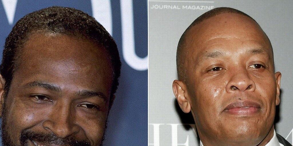 Der Musikproduzent Dr. Dre (r) will das Leben der Soullegende Marvin Gaye (l. 1939-1984) verfilmen. (Archivbilder)