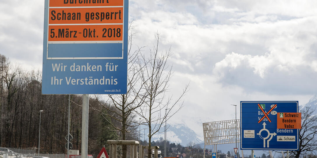Strassensperre Schaan