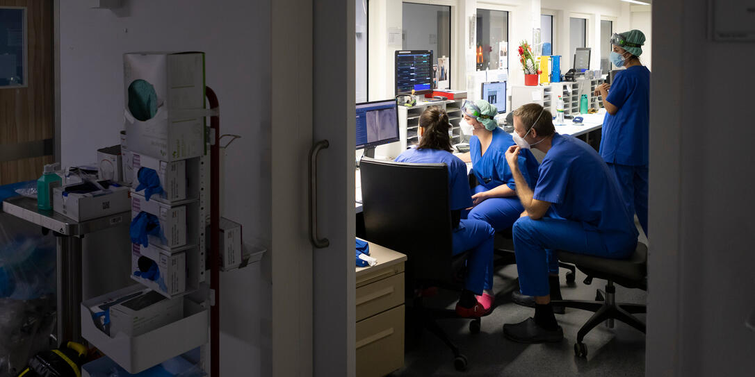 Coronavirus - Patienten auf der Intensivstation Kiel