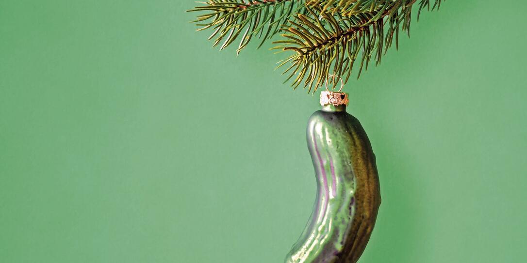 Christmas gherkin decoration