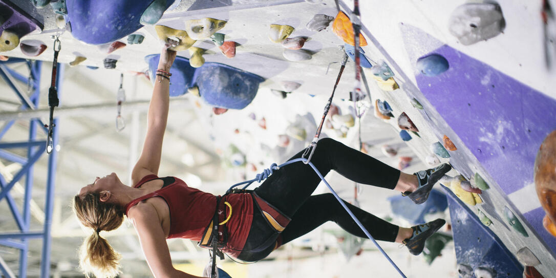 Rope indoor climbing and training.