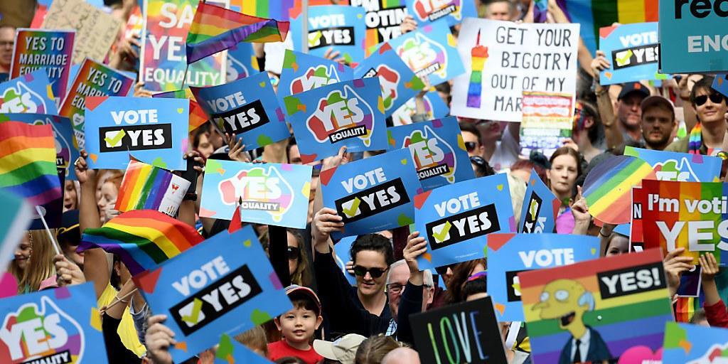Demonstration in Sydney für die gleichgeschlechtliche Ehe