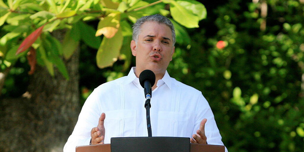 Reaktivierte Haftbefehle gegen Mitglieder der ELN-Guerilla in Kolumbien: Präsident Iván Duque. (Archivbild)