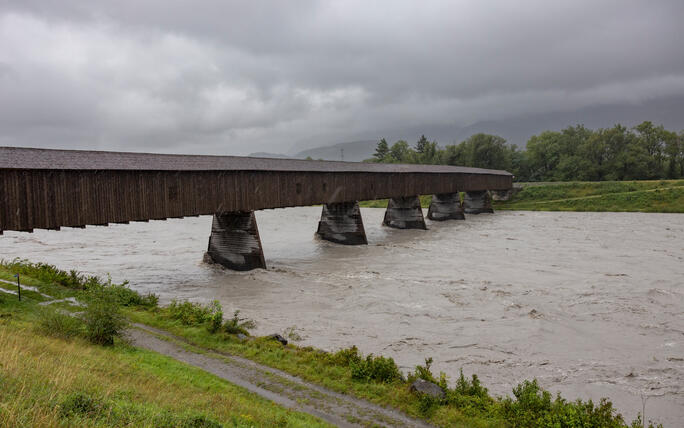 Hochwasser am Rhein