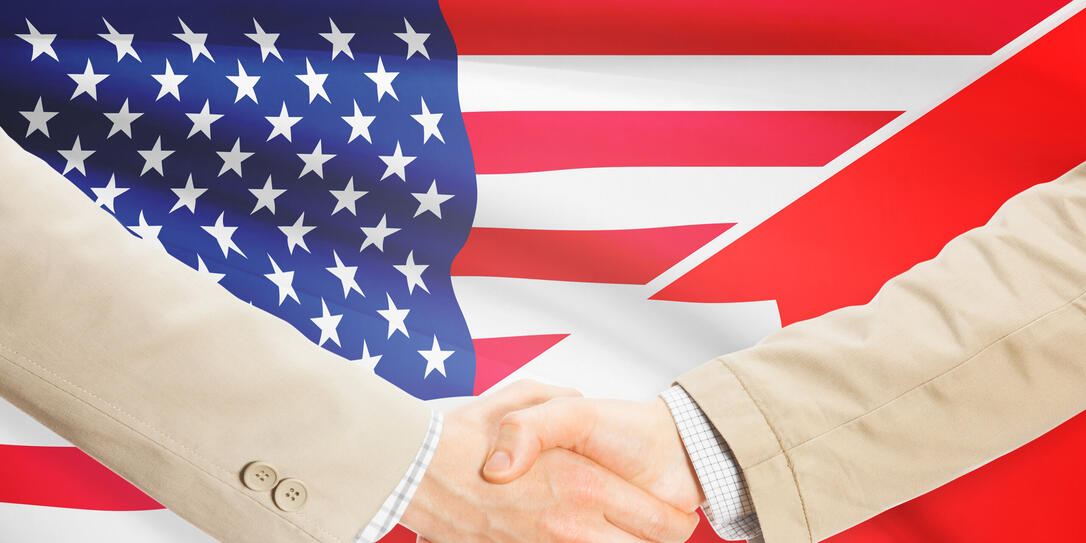 Businessmen handshake - United States and Switzerland