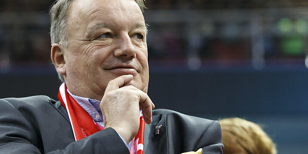 René Stammbach, der Präsident von Swiss Tennis, als Zuschauer beim Fed Cup.
