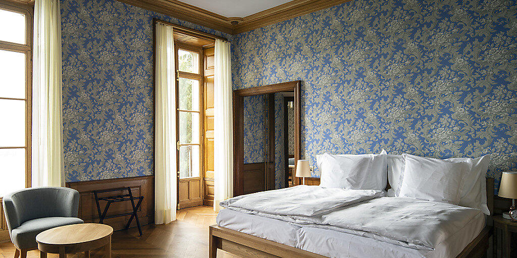 Im Schloss Schadau am Thunersee wurden bei bei der umfangreichen Sanierung auch neun Hotelzimmer eingerichtet.