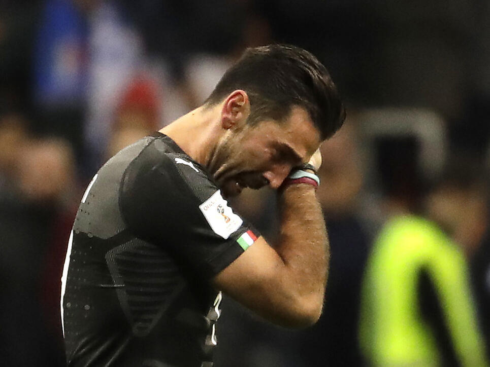 Niedergeschlagen wie ganz Fussball-Italien nach dem Verpassen der WM: Gianluigi Buffon