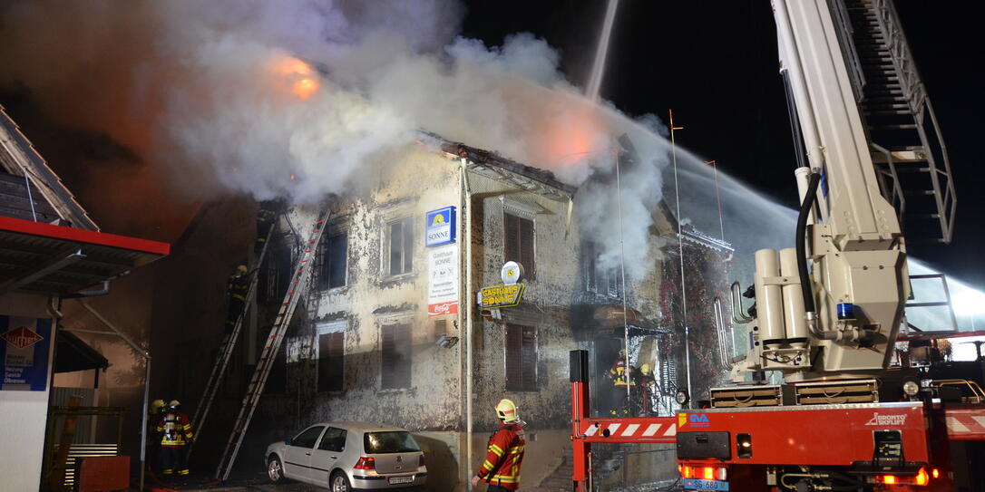 Brand in Oberriet: Verletzte und Vermisste