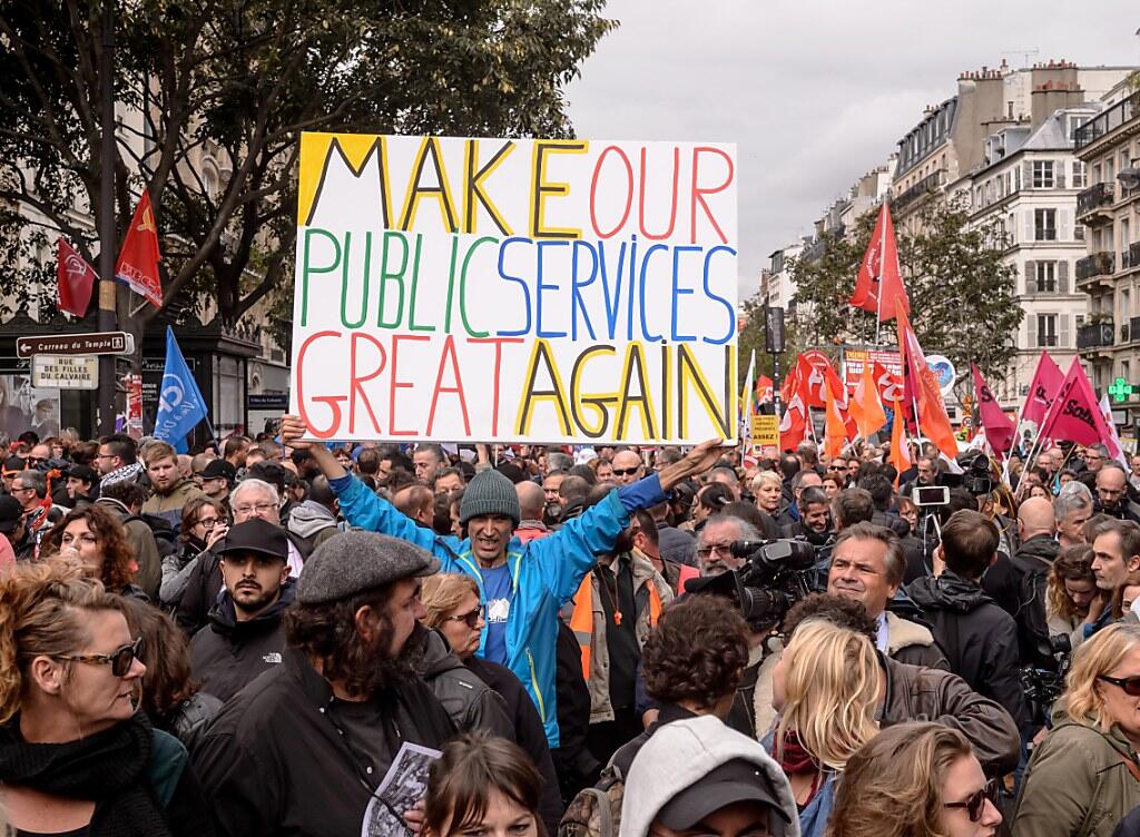 Protestmarsch am Dienstag in Paris. Protestmarsch am Dienstag in Paris.