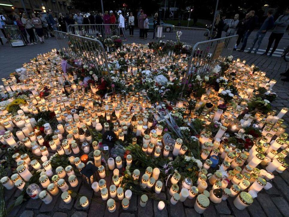 Der Marktplatz von Turku am 19. August, einen Tag nach der Messerattacke, bei der zwei Frauen getötet und acht weitere Menschen verletzt wurden. (Archiv)
