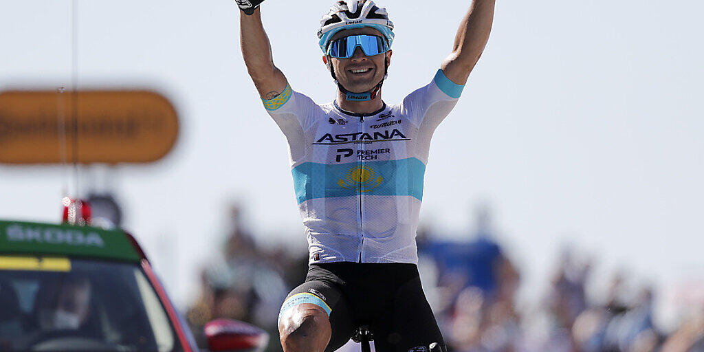 Alexej Luzenko bewies in der 6. Etappe seine Qualitäten als Ausreisser. Der Kasache freut sich auf dem Mont Aigoual über seinen ersten Etappensieg an der Tour de France