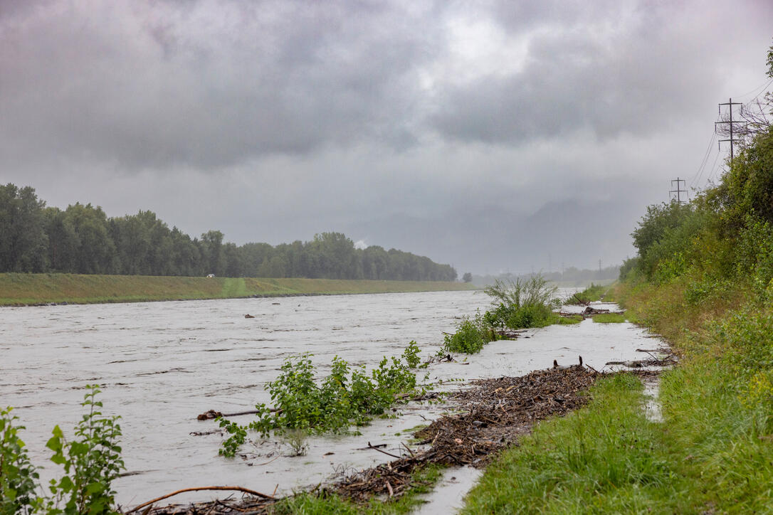 Hochwasser am Rhein
