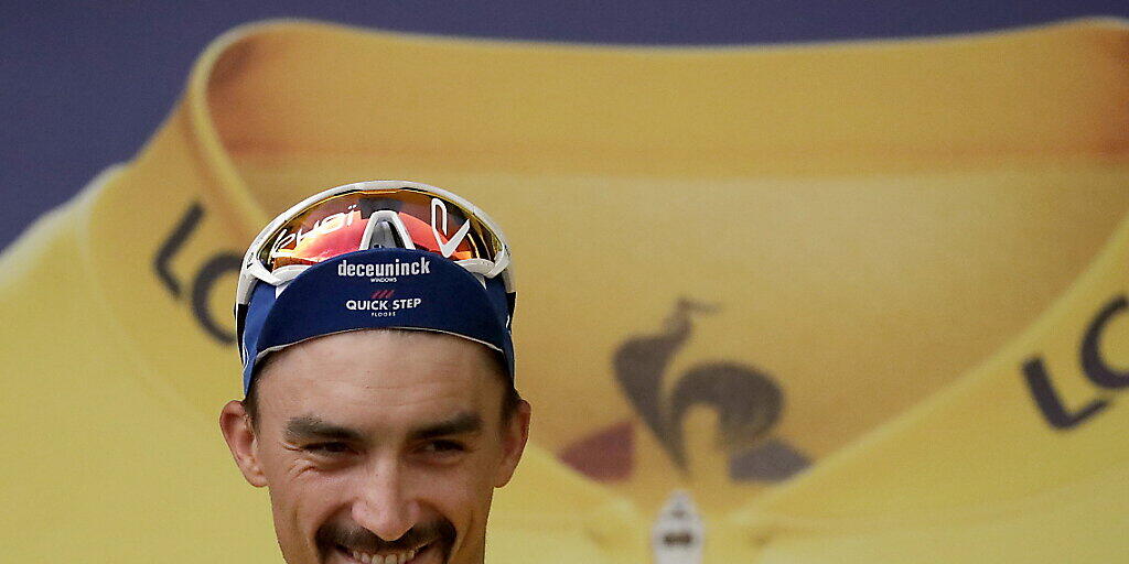 Julian Alaphilippe, hier im Maillot Jaune der Tour de France, könnte seine Saison an den Weltmeisterschaften krönen