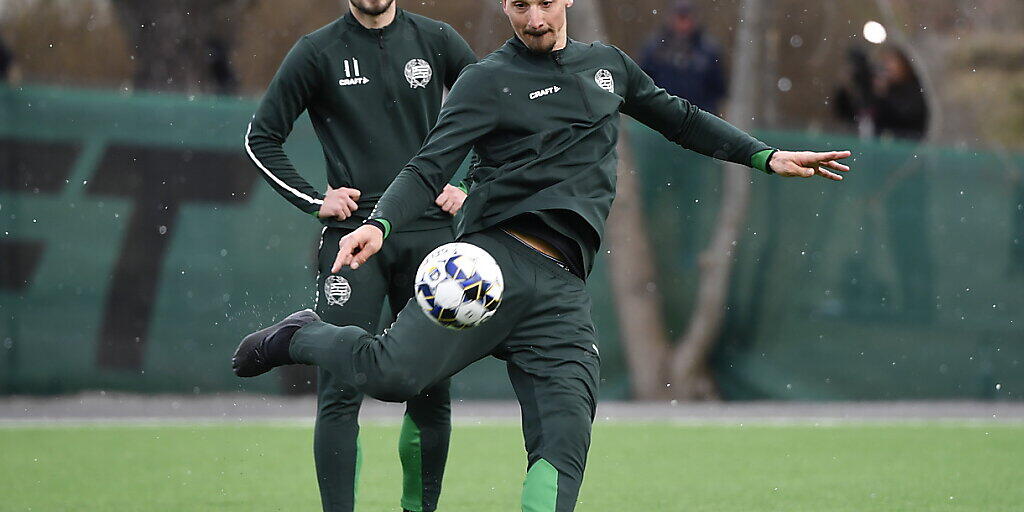 Zlatan Ibrahimovic bei einer Direktabnahme im Training im vergangenen April in Schweden. Zlatan Ibrahimovic bei einer Direktabnahme im Training im vergangenen April in Schweden.