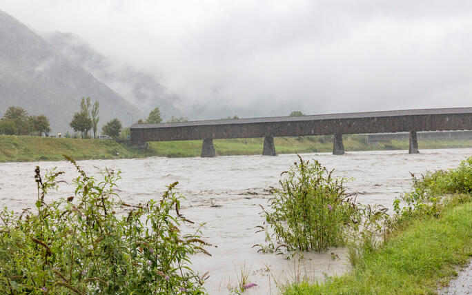 Hochwasser am Rhein