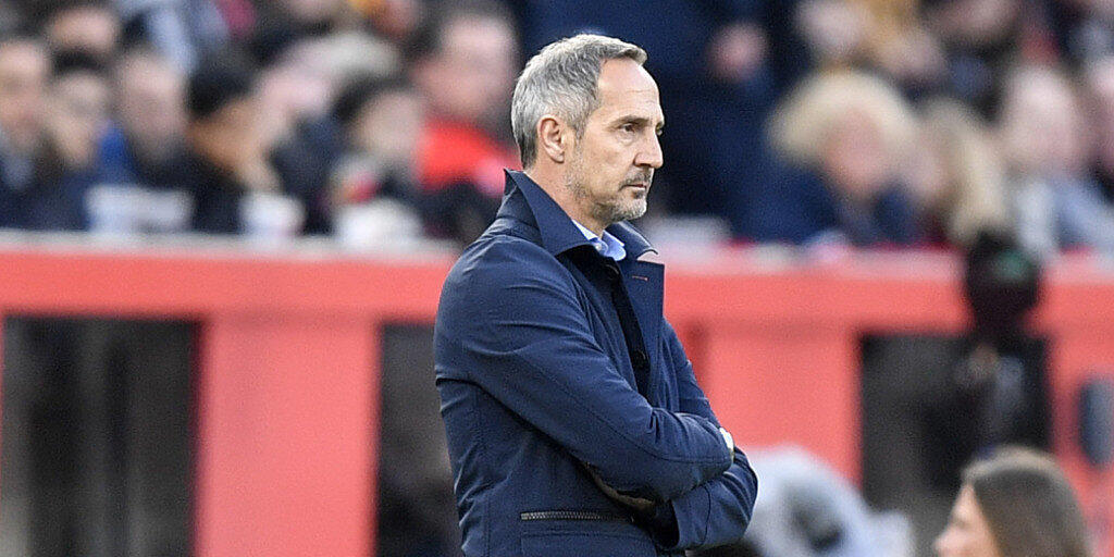 Adi Hütter verbrachte einen unangenehmen Abend in Leverkusen