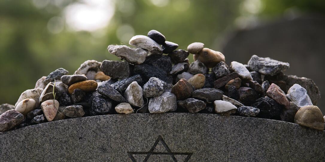 Stones on a Jewish grave. Stones on a Jewish grave.
