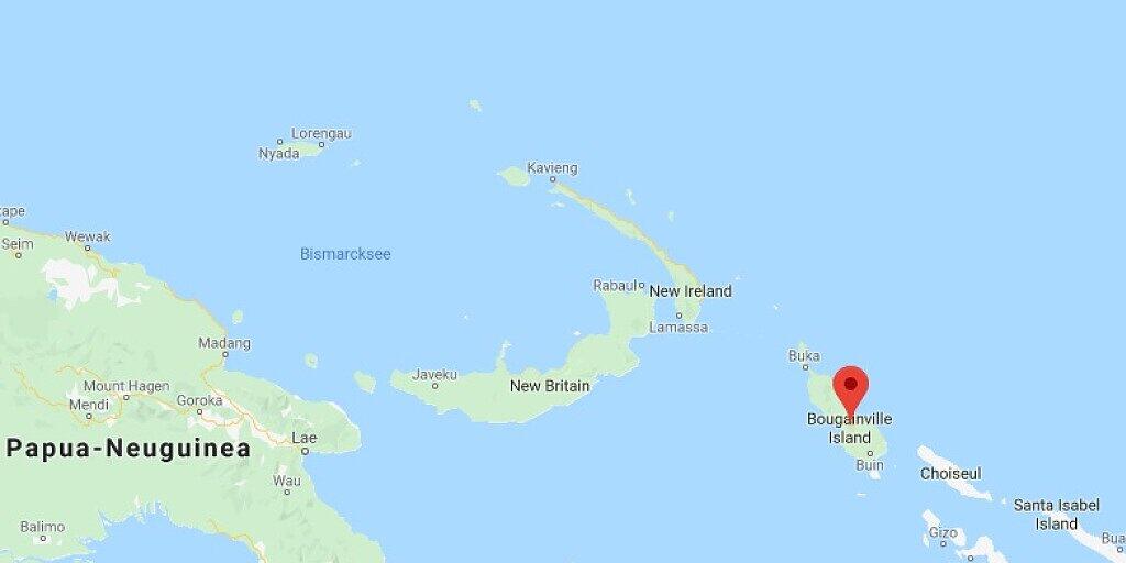 Bougainville im Osten Papua-Neuguineas ist knapp 9000 Quadratkilometer gross und hat zahlreiche kleinere Inseln.