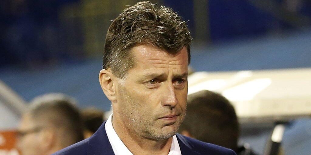 Michael Skibbe droht bei einem Scheitern in den WM-Playoffs das Aus als griechischer Nationaltrainer