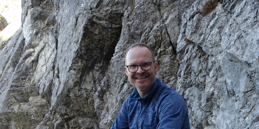 Geologe Daniel Miescher in den Liechtensteiner Alpen