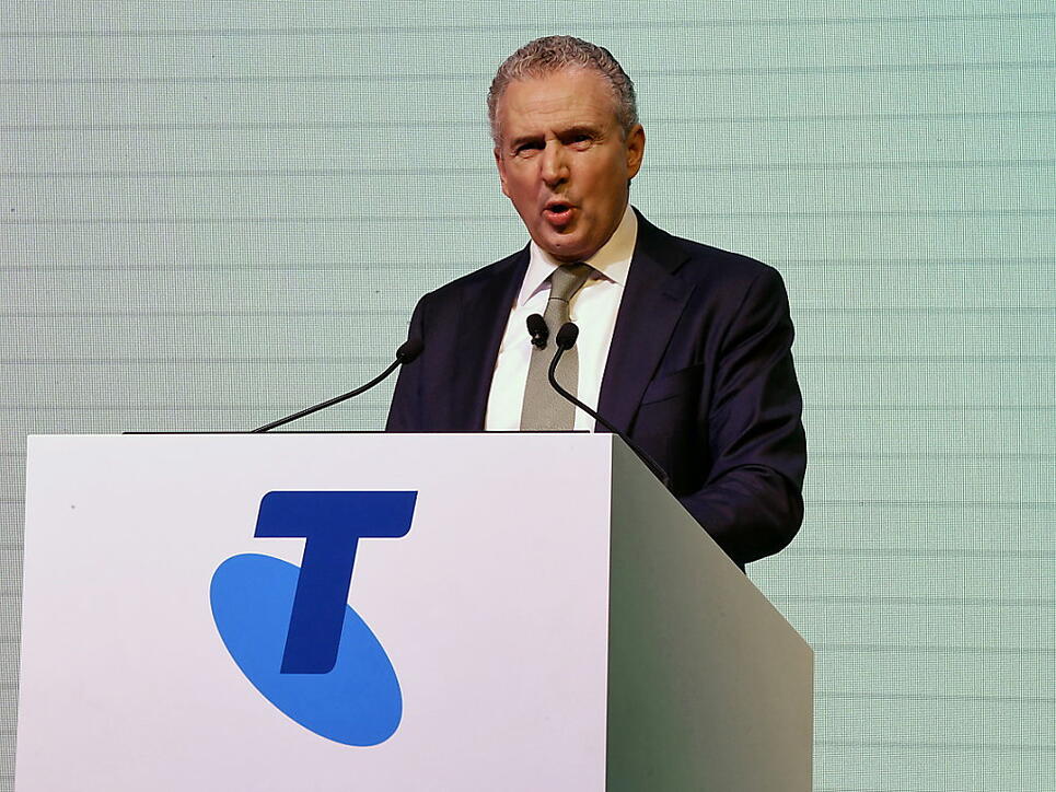 Telstra CEO Andy Penn am Investorentag - 8000 Stellen sollen gestrichen werden.