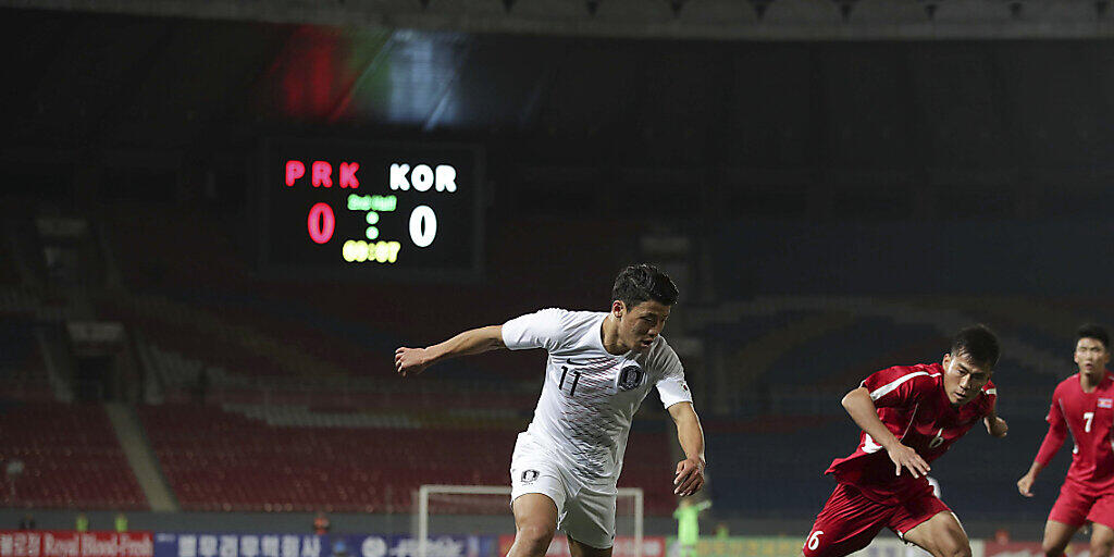 Nordkorea gegen Südkorea: Ein 0:0 ohne Zuschauer.