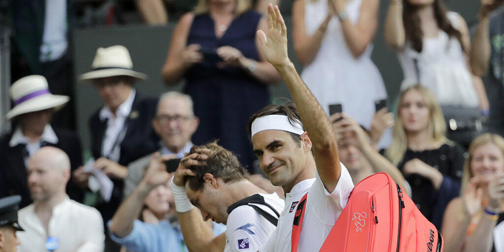 Hat bis jetzt gut lachen: Roger Federer zog in Wimbledon ohne Satzverlust in den Achtelfinal ein