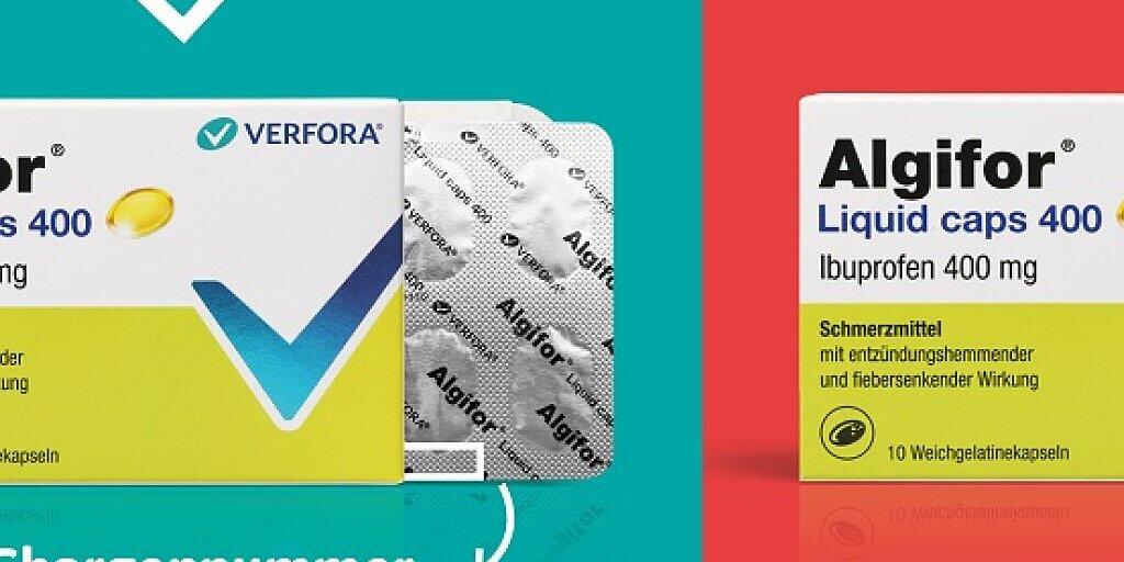 Konsumentinnen und Konsumenten, die seit dem 3. März Algifor Liquid Caps 400 mg gekauft haben, sind gebeten, zu kontrollieren, ob die Durchdrückverpackung mit den Kapseln die Aufschrift "Algifor" trägt.