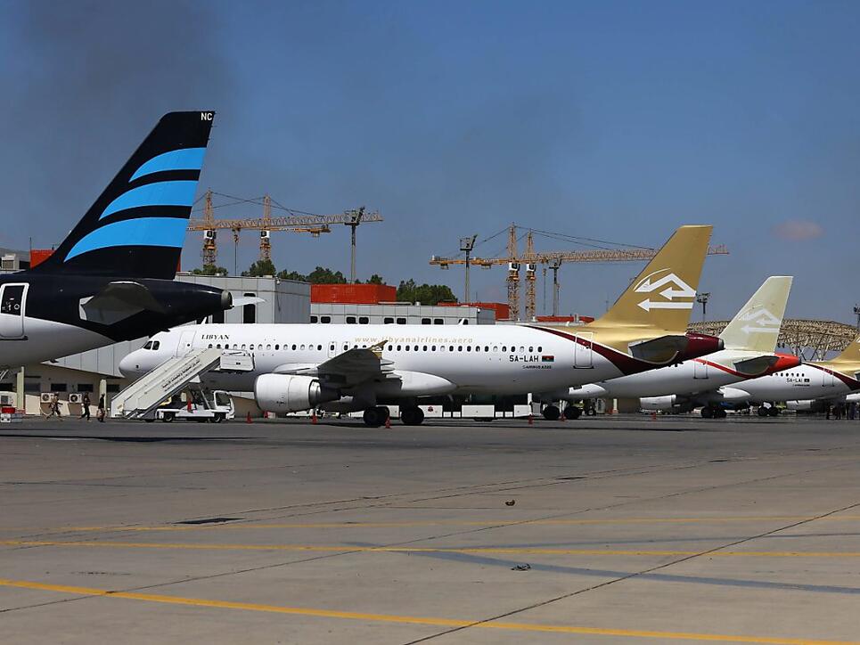 Flugzeuge der Libyan-Airlines am Flughafen von Tripolis. (Archivbild)