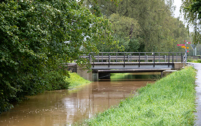 Hochwasser Rhein und Kanal