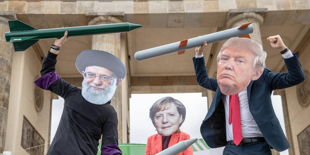 No war with Iran demonstration in Berlin