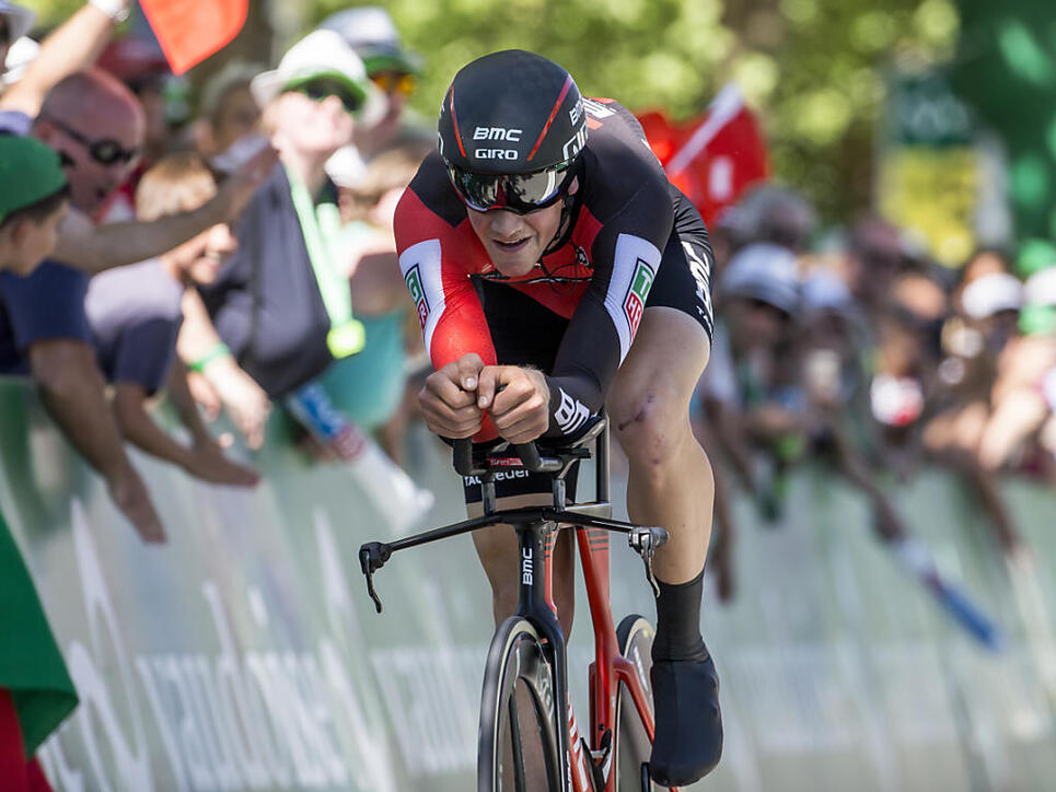 Stefan Küng - im Bild während der Tour de Suisse diesen Sommer - gehört an der Rad-WM in Bergen wegen des schwierigen Terrains nicht zu den Favoriten im Einzelzeitfahren