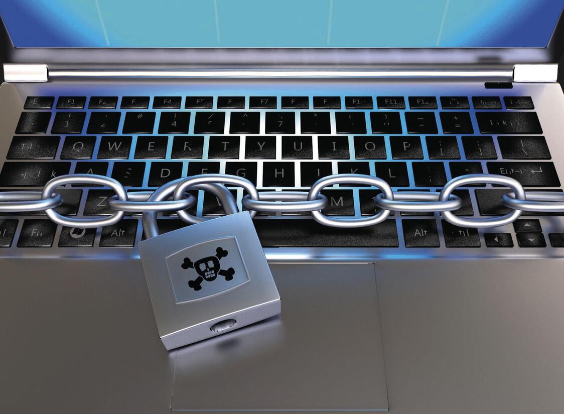 Chain locked Keyboard Computer