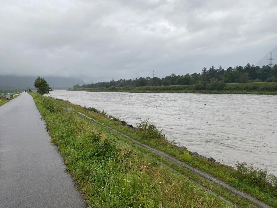 Hochwasser Rhein und Kanal (28.08.2023)