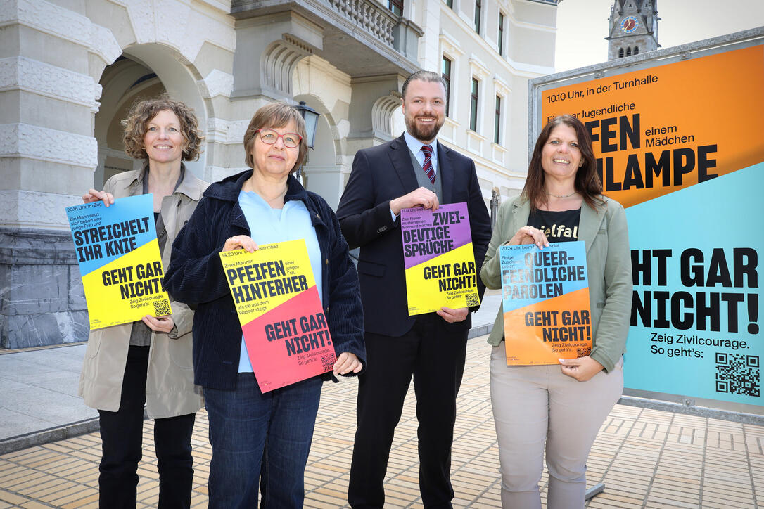 Kick off Kampagne Kein Platz für Sexismus mit Regierungsrat Ema