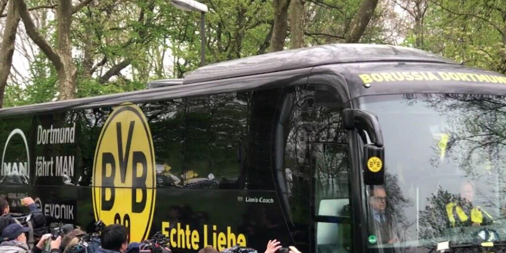 Borussia Dortmunds Spieler im Teambus wurden Ziel eines feigen Bombenanschlags