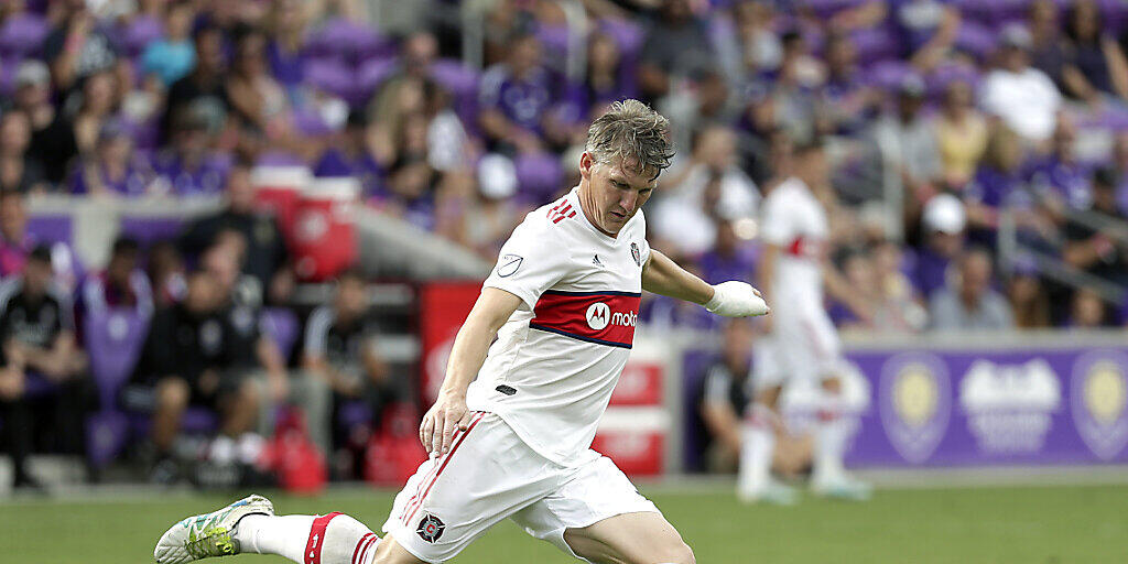 Bastian Schweinsteiger bei seinem letzten Auftritt als Profifussballer am letzten Sonntag in Orlando Bastian Schweinsteiger bei seinem letzten Auftritt als Profifussballer am letzten Sonntag in Orlando