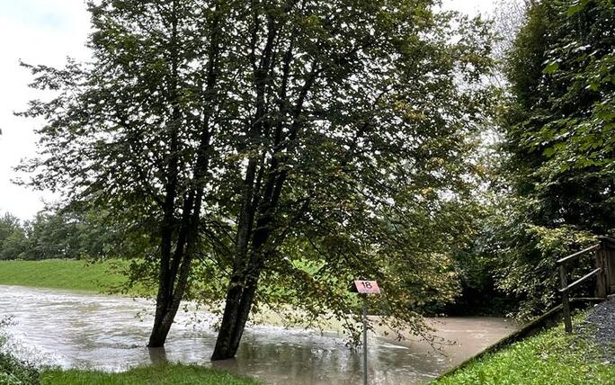 Hochwasser Rhein und Kanal (28.08.2023)
