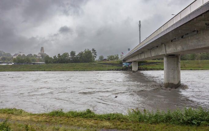 Hochwasser am Rhein