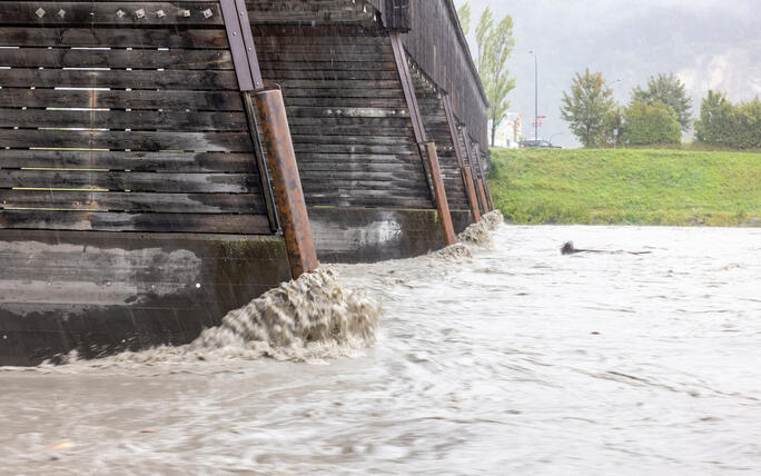 Hochwasser am Rhein