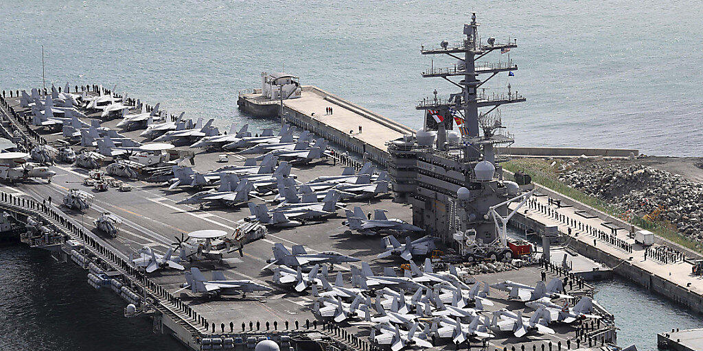Der US-Flugzeugträger USS Ronald Reagan im Hafen von Busan in Südkorea. (Archivbild)