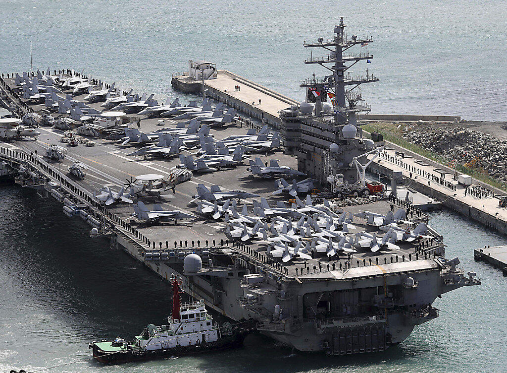 Der US-Flugzeugträger USS Ronald Reagan im Hafen von Busan in Südkorea. (Archivbild)