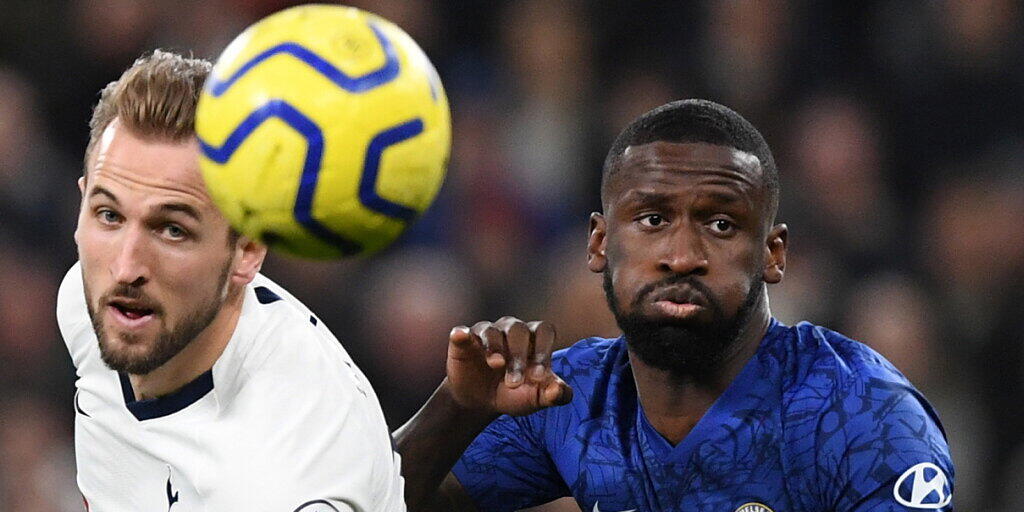 Harry Kane (links), hier gegen Chelseas Antonio Rüdiger, ist ein Trumpf im Spiel der Spurs